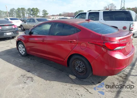 2016 Hyundai Elantra Se from USA, damaged, VIN 5NPDH4AE0GH782938
